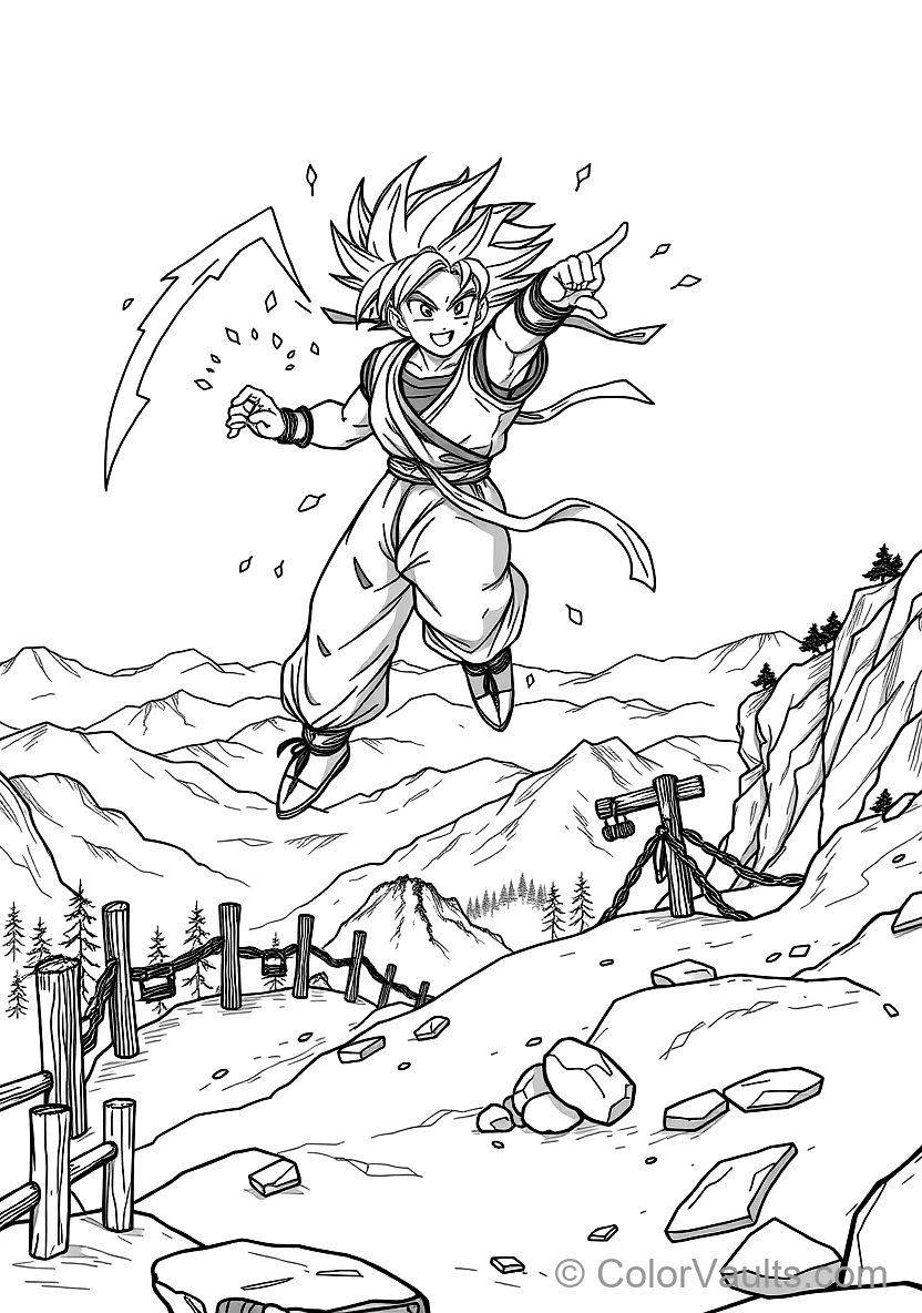 Goku in Ultra Instinct Sign Form with Silver Aura (Scene 2)