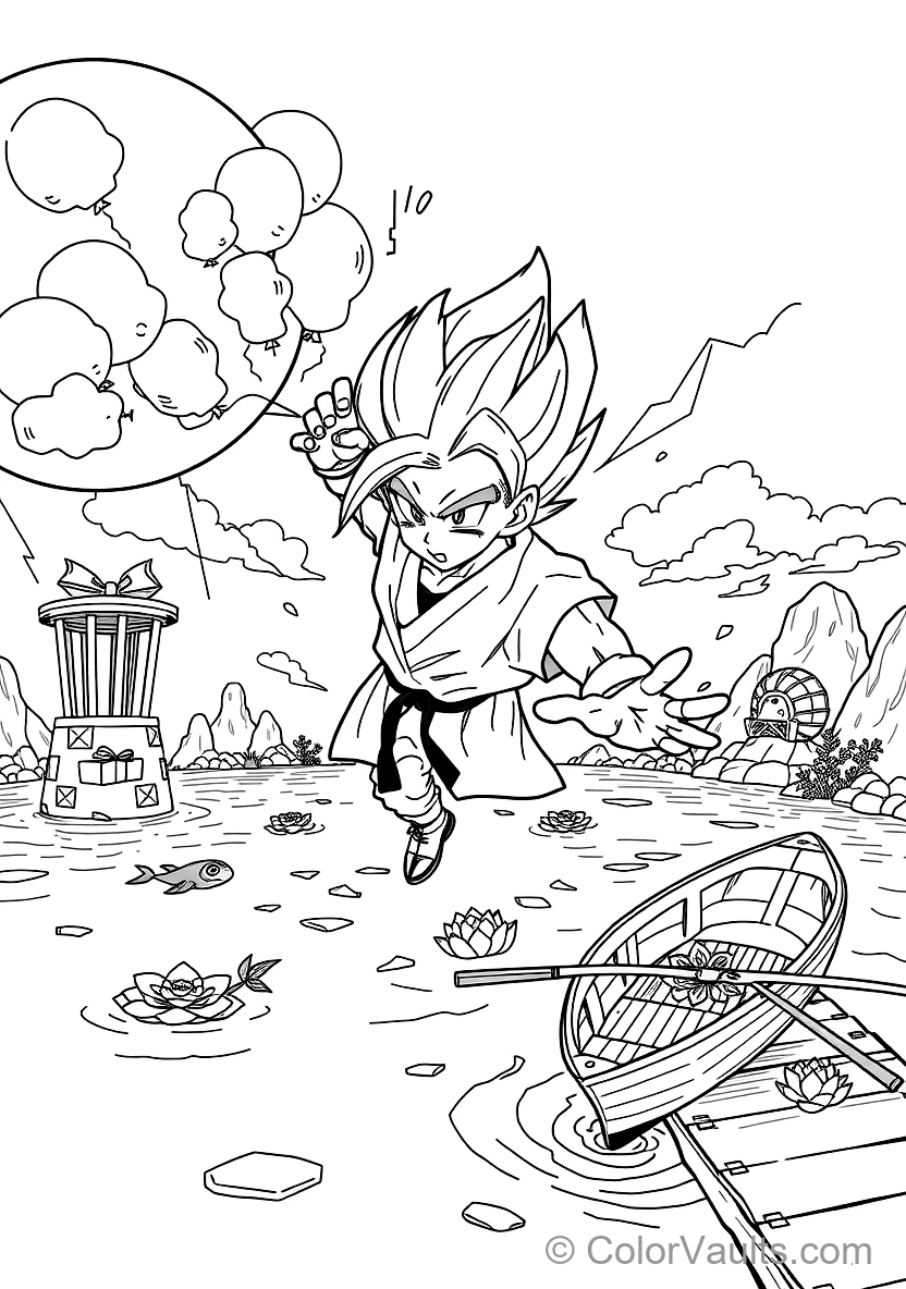 Gohan in Super Saiyan 2 Teen Form mit Tears (Scene 6)