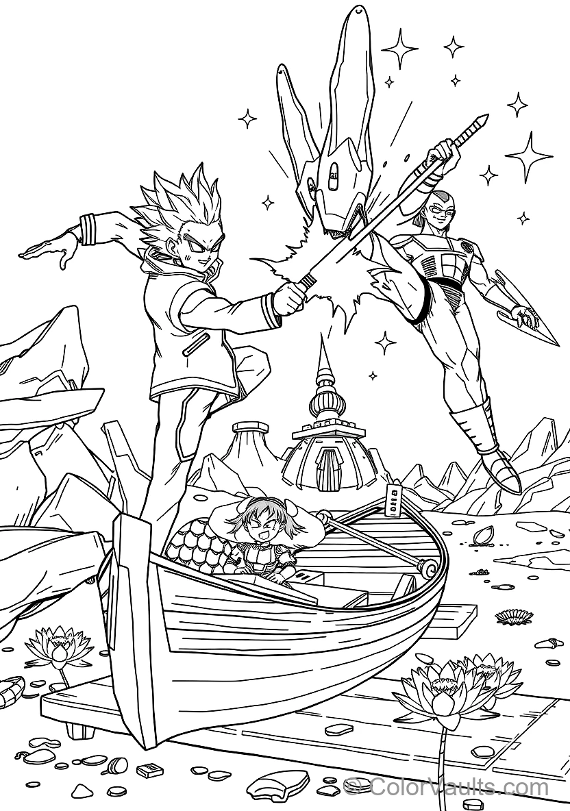 Future Trunks mit Capsule Corp Jacket und Broadsword (Scene 2)