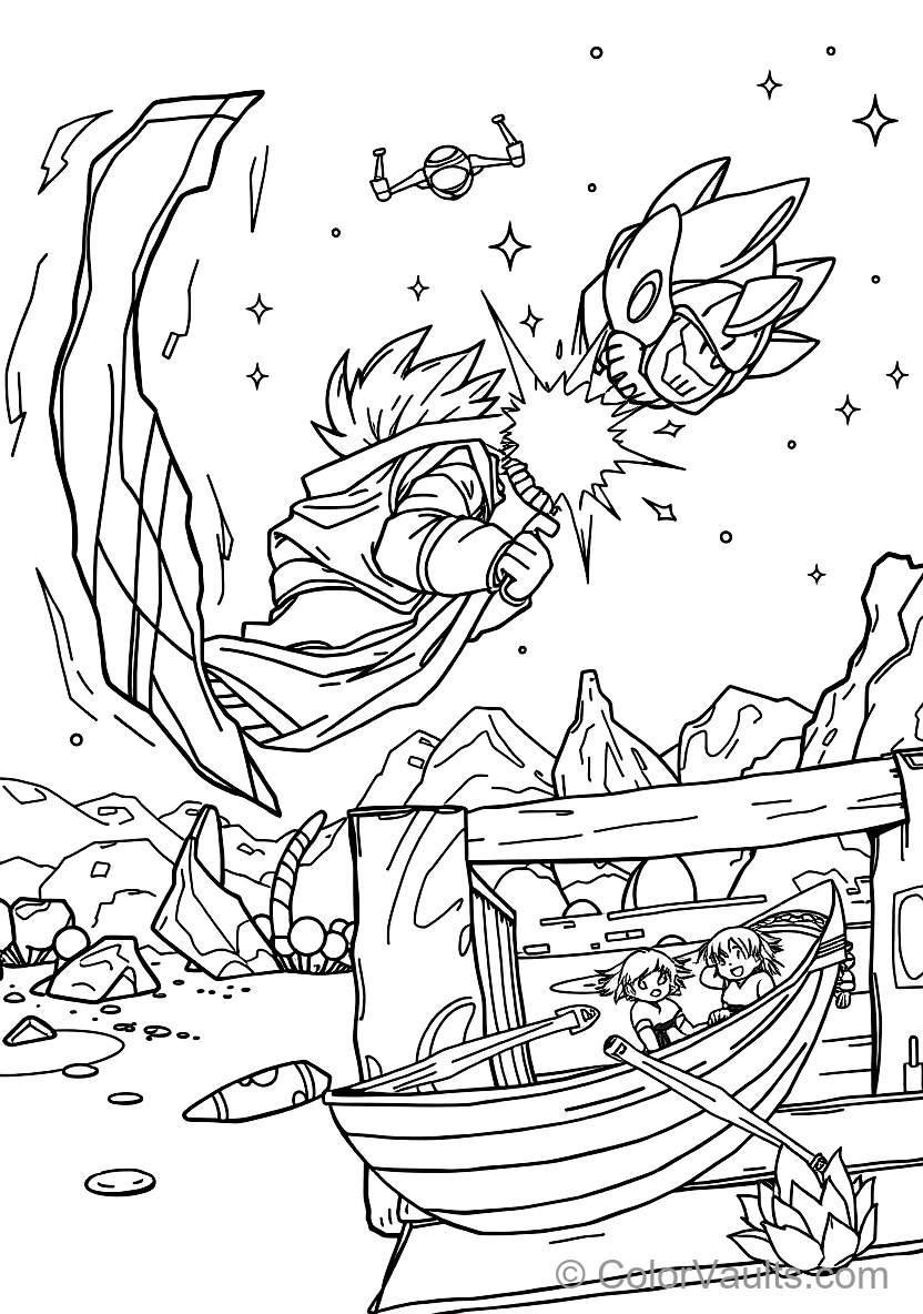 Future Trunks with Capsule Corp Jacket and Broadsword (Scene 4)