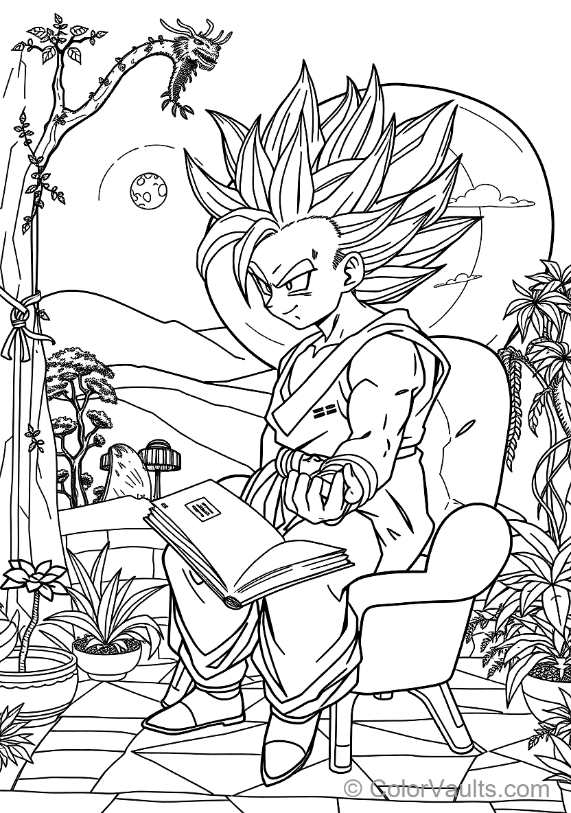 Goku in Super Saiyan 3 Form with Long Flowing Hair