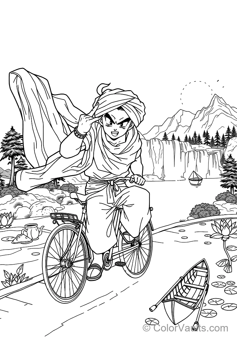 Piccolo in White Weighted Turban and Cape (Scene 2)
