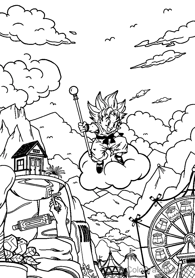 Floating Warrior im Sky