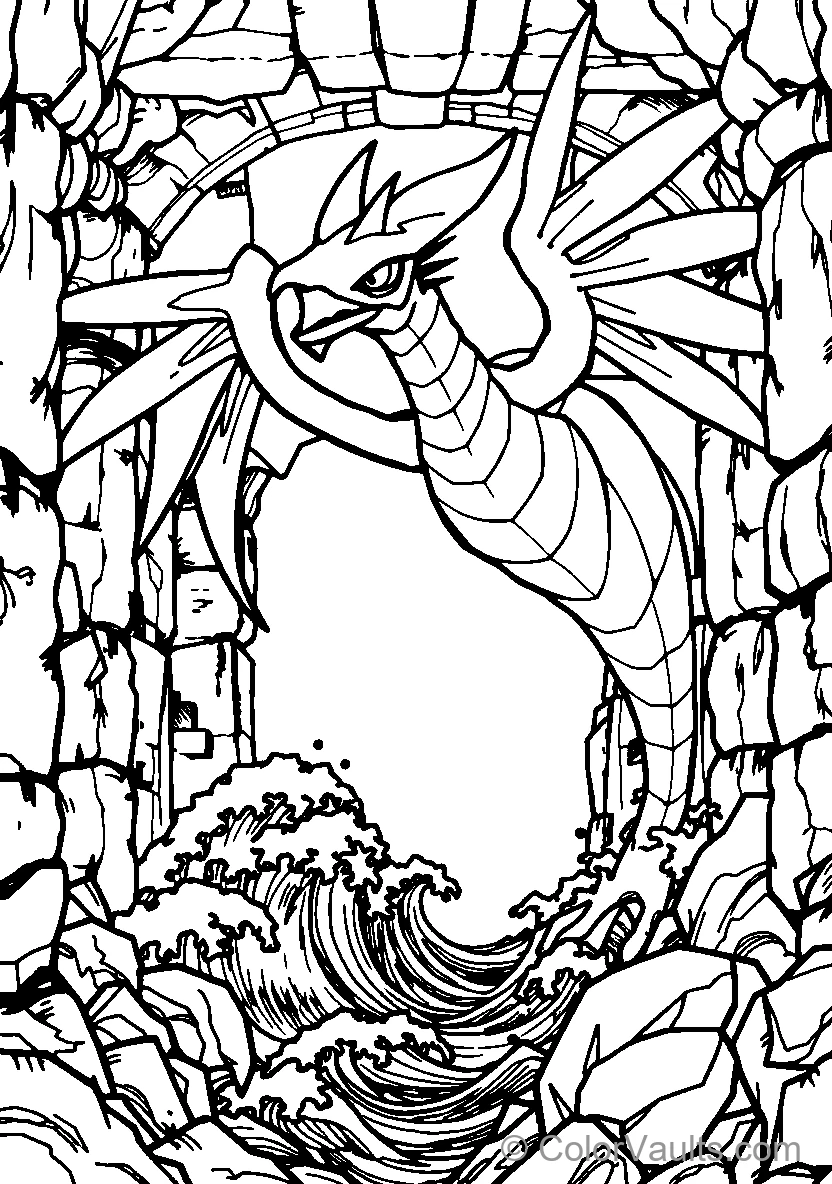 Dragon Amidst Waves