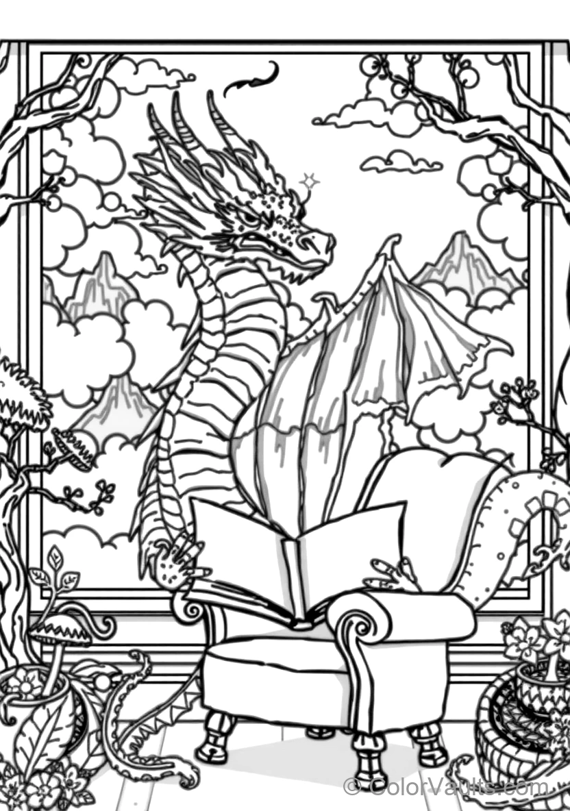 Graceful Eastern Water Dragon Spiraling Through Misty (Scene 4)