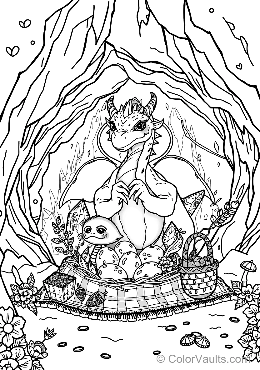 Mother Dragon Curling Wings Around a Nest of Glowing (Scene 11)