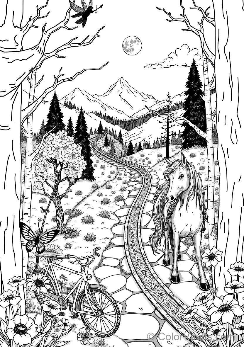 Enchanted Forest coloring page 2