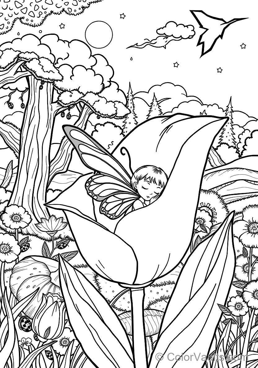 Moonlight Fairy Dancing Under Twinkling Stars