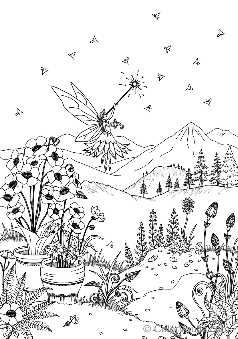 Autumn Leaf Fairy Gliding on a Breeze