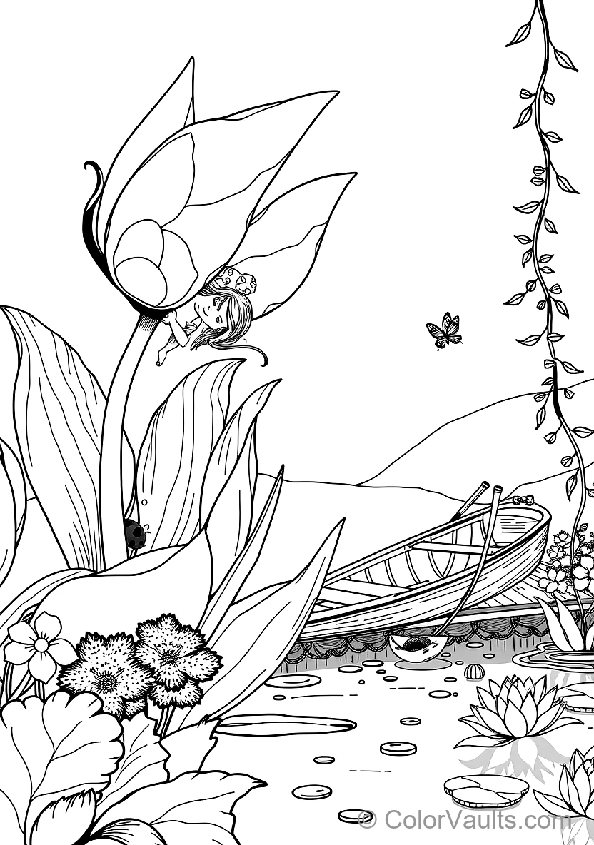 Fairy Whispering Secrets to a Friendly Hummingbird