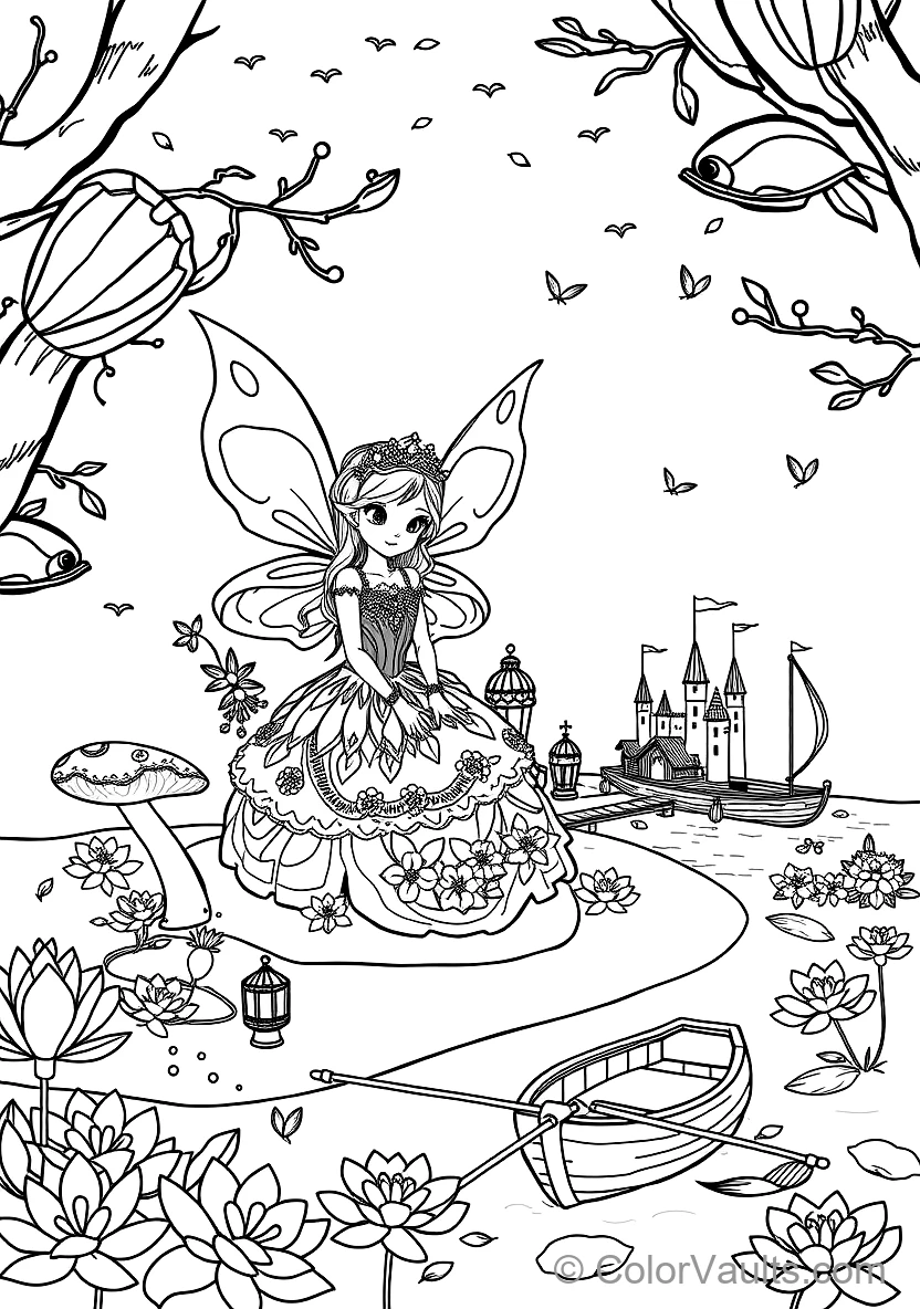 Sunbeam Fairy Playing in Meadow Flowers (2)