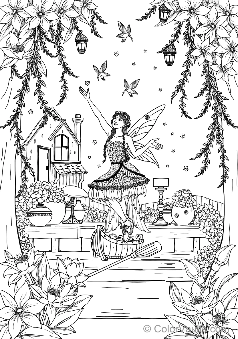 Fairy Whispering Secrets to a Friendly Hummingbird (3)