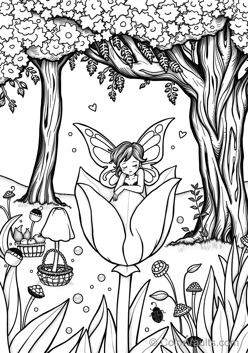 Sunbeam Fairy Playing in Meadow Flowers (3)