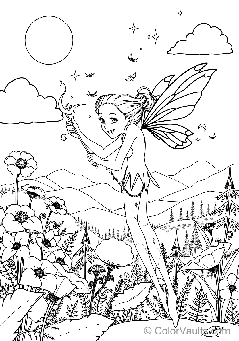 Baby Fairy Sleeping in a Soft Flower Petal Bed (6)