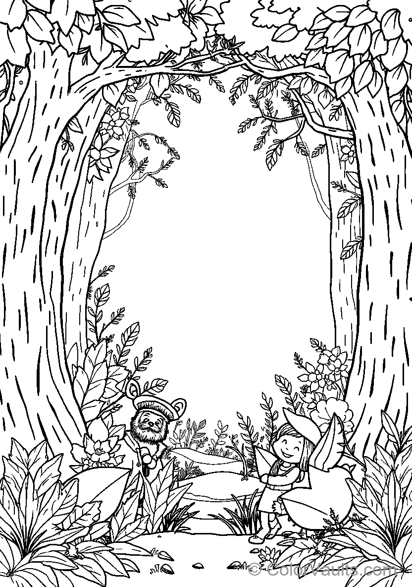 Bear and Fairy in Nature