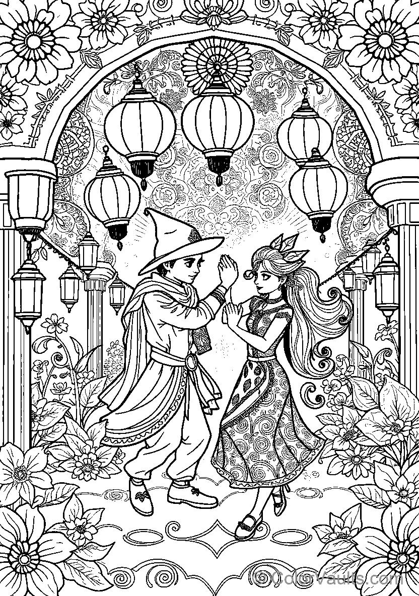 Dancing Wizard with Fairy