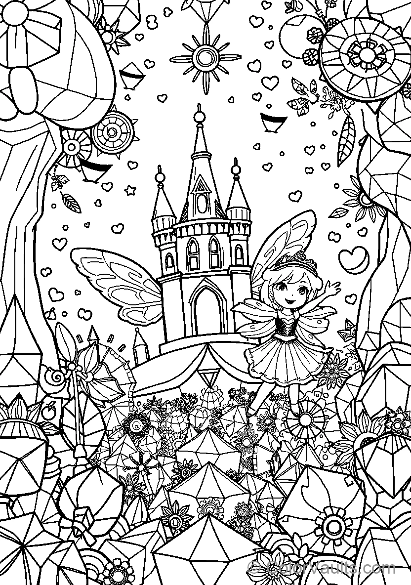 Fairyprinses kasteel kleurblad