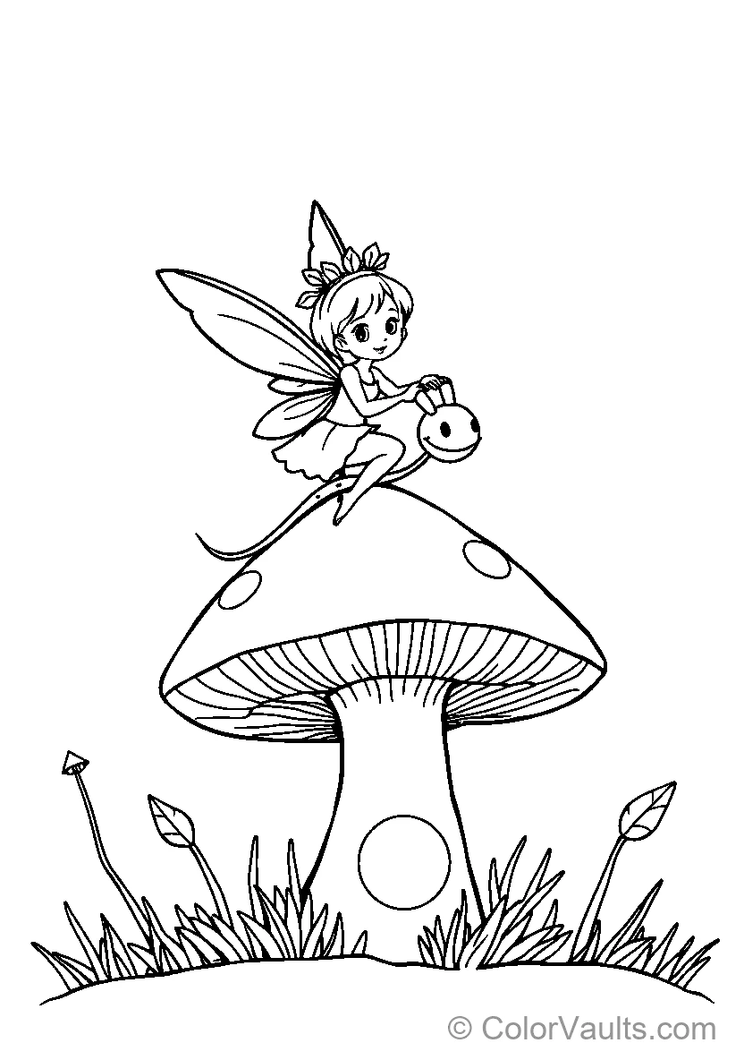 Fairy Riding a Mushroom