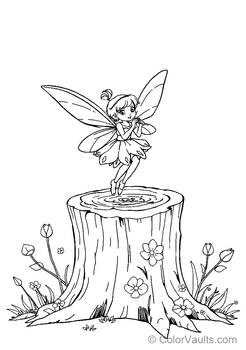 Fairy op Boomstam