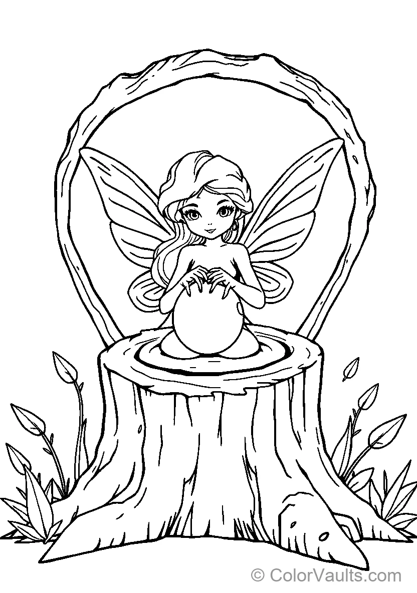 Fairy in the Tree Stump