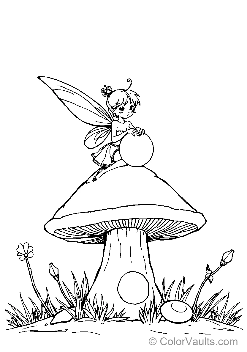 Fairy on Mushroom
