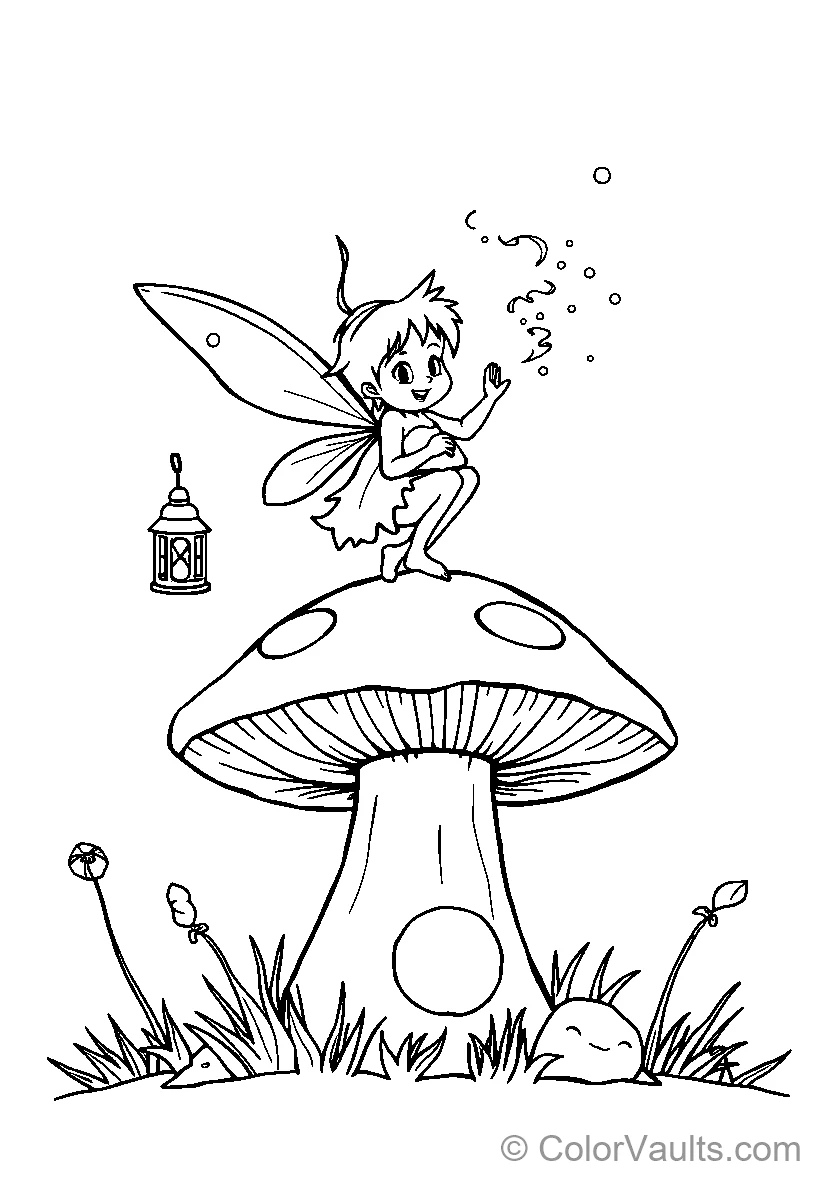Fairy on Mushroom