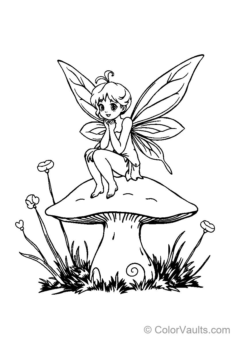 Fairy on Mushroom