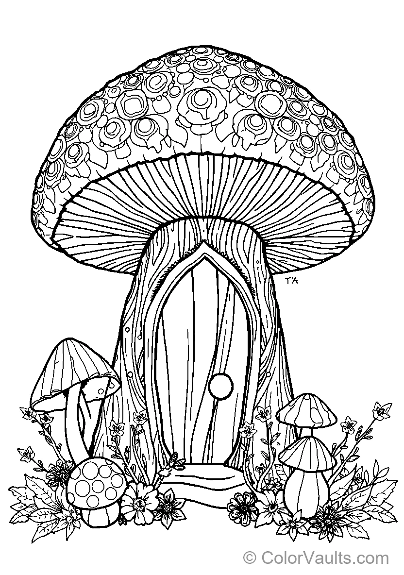Whimsical Mushroom Fairy Door