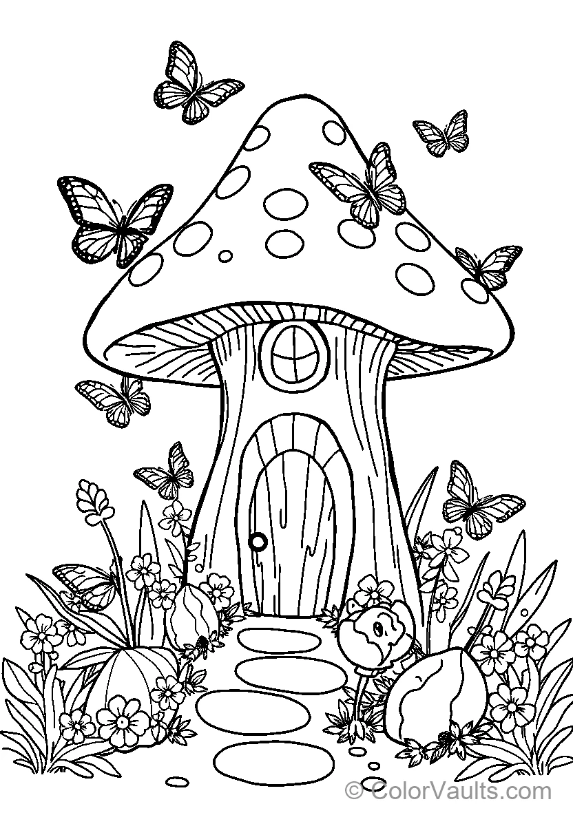 Whimsical Mushroom House