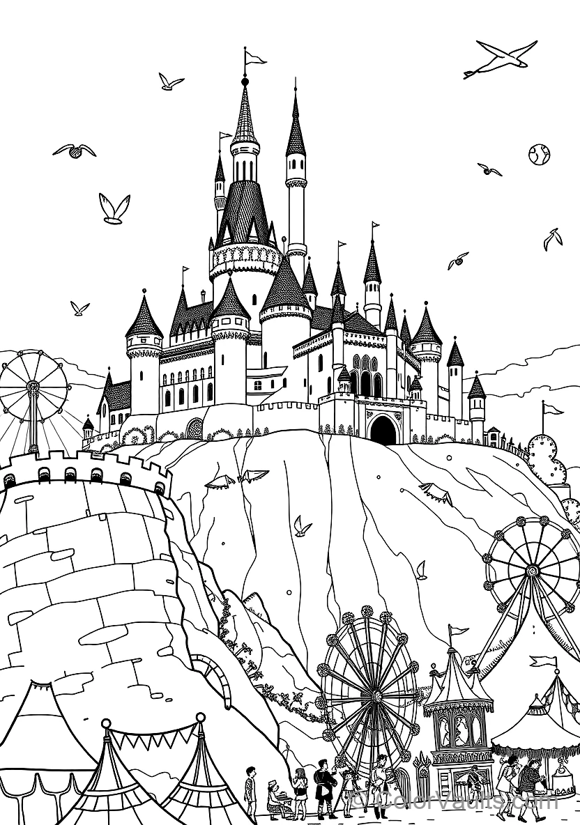 How to Draw a Medieval Fairytale Castle