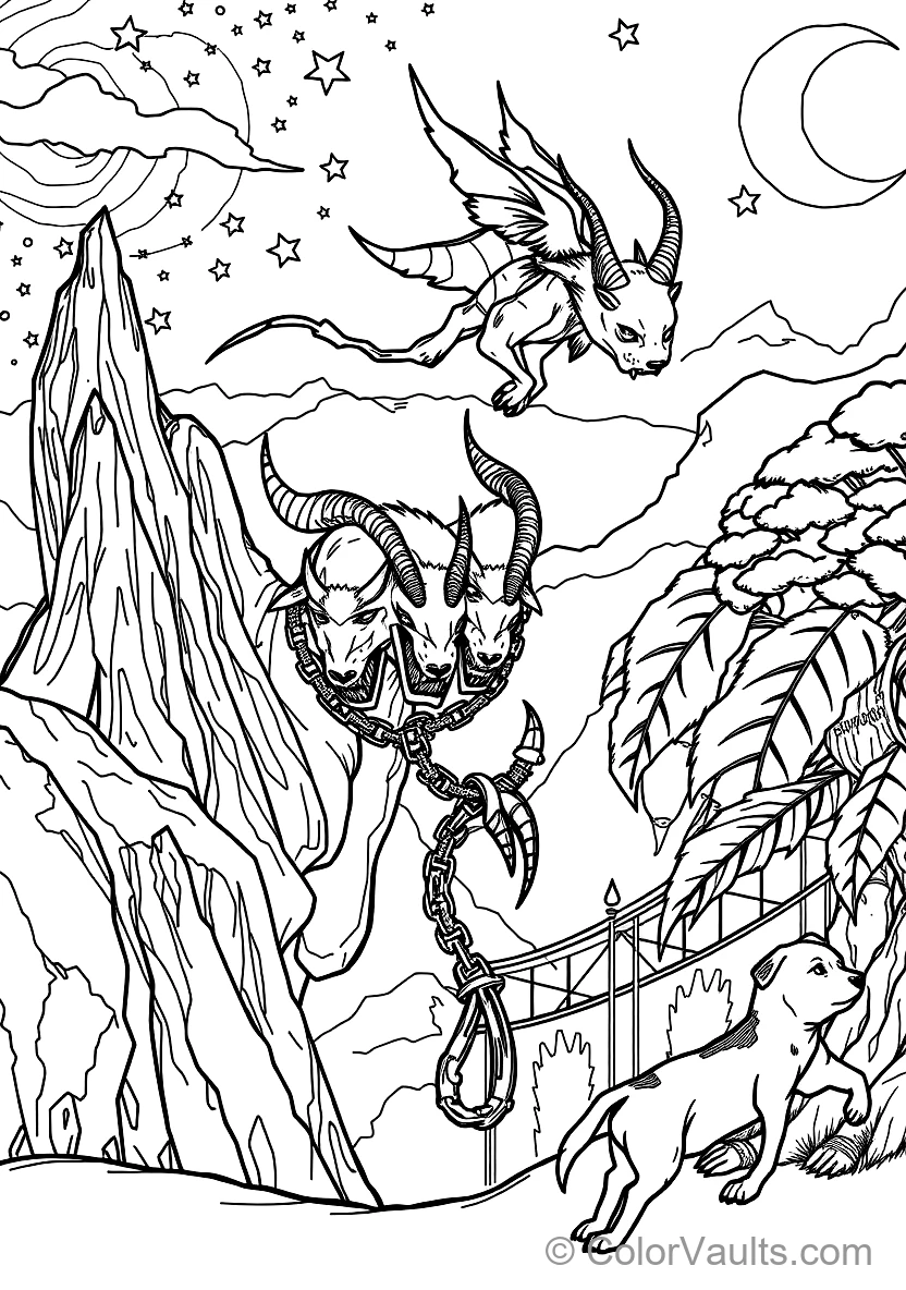 Fantasy Creatures & Beasts coloring page 3