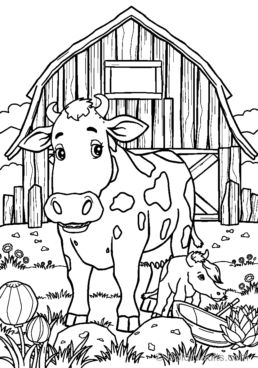 Cow In A Barnyard