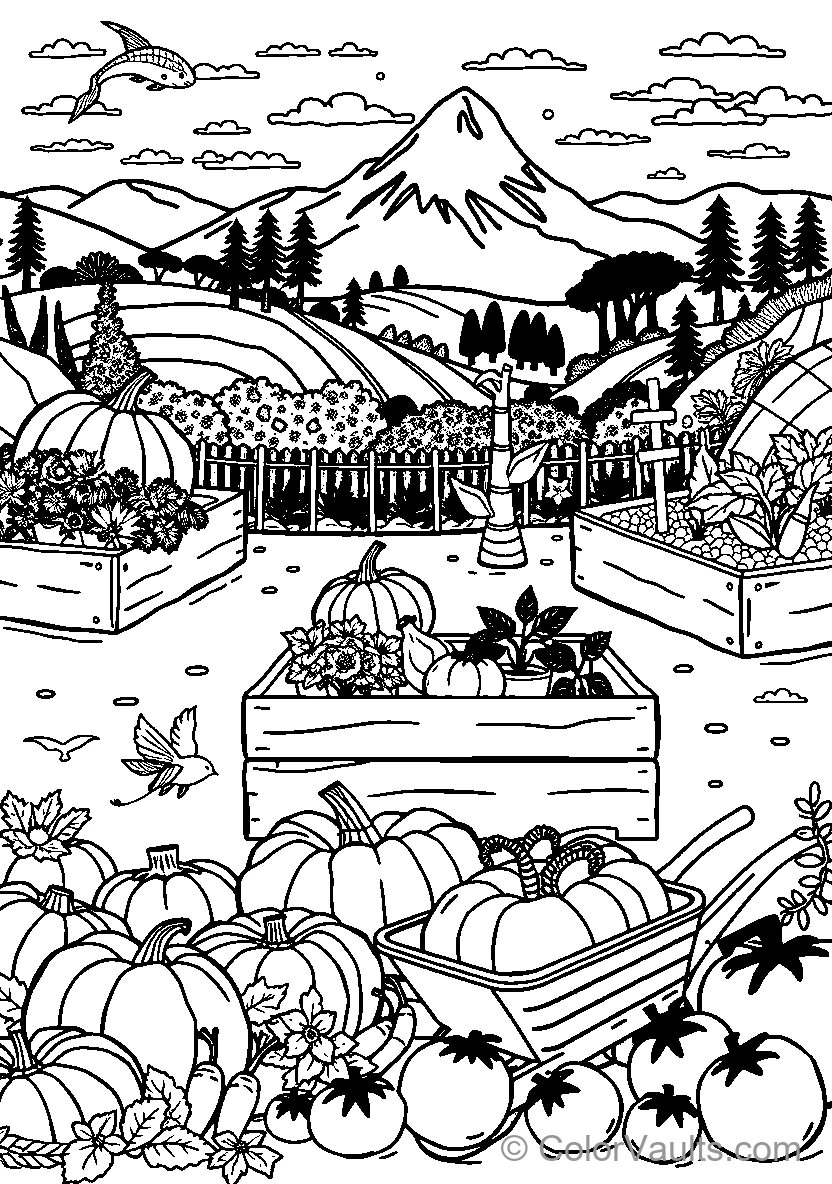 Farm Market Scene