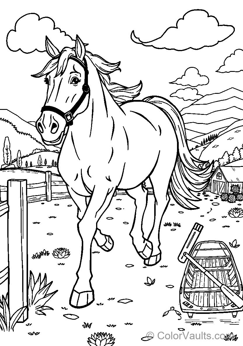 Horse On A Farm