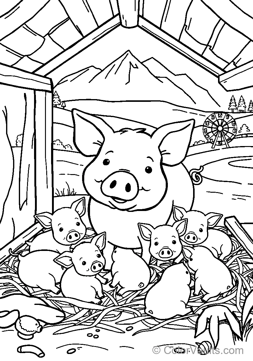 Pig Family Gathering (Scene 3)