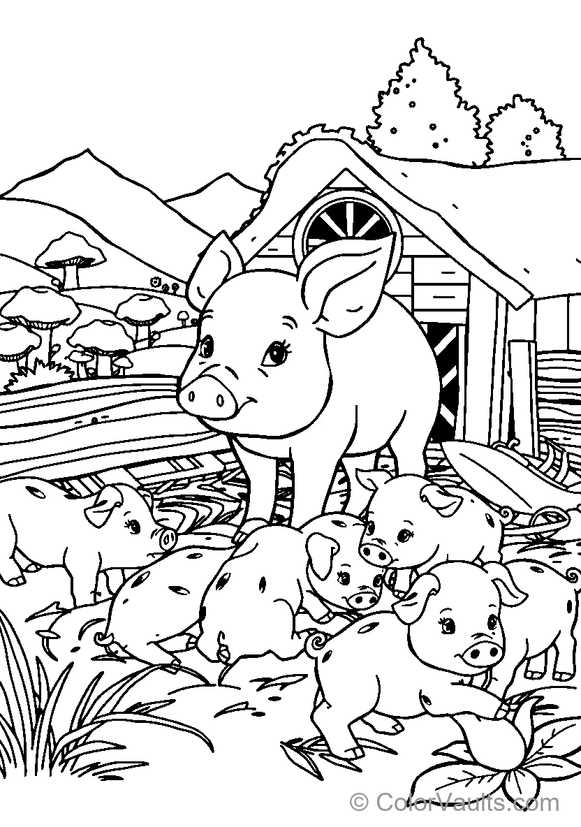 Pig Family Gathering (Scene 5)
