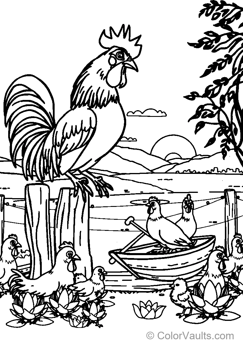 Rooster Rowboat Adventure