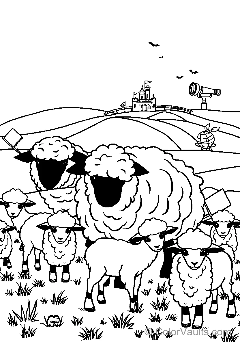 Sheep In Sunglasses Or Castle Watching Sheep