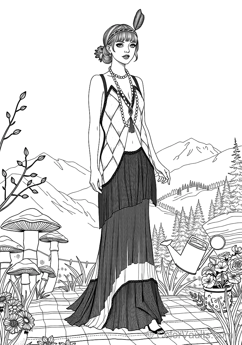 Fashion & Runway Styles coloring page 3