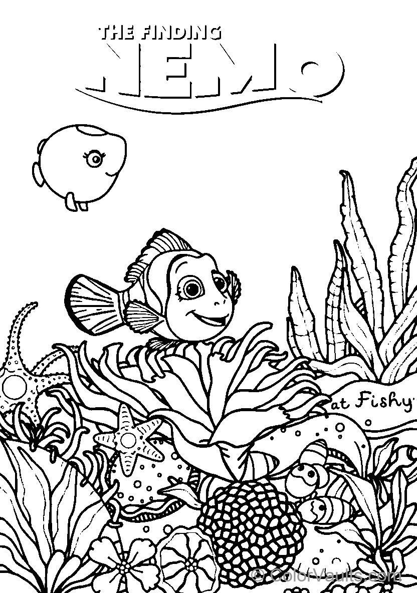 Finding Nemo & Dory coloring page 2