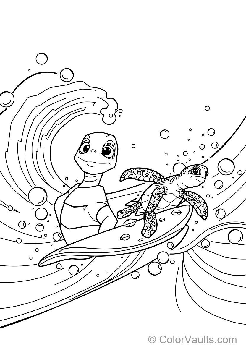 Crush the Sea Turtle and Baby Squirt Riding