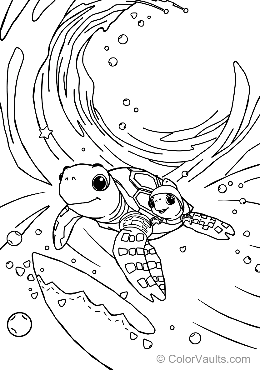 Crush the Sea Turtle and Baby Squirt Riding (Scene 15)