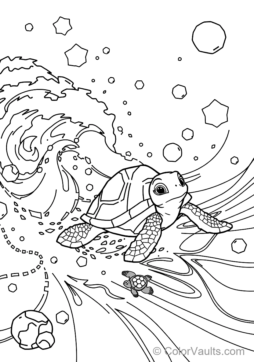Crush the Sea Turtle and Baby Squirt Riding (Scene 19)