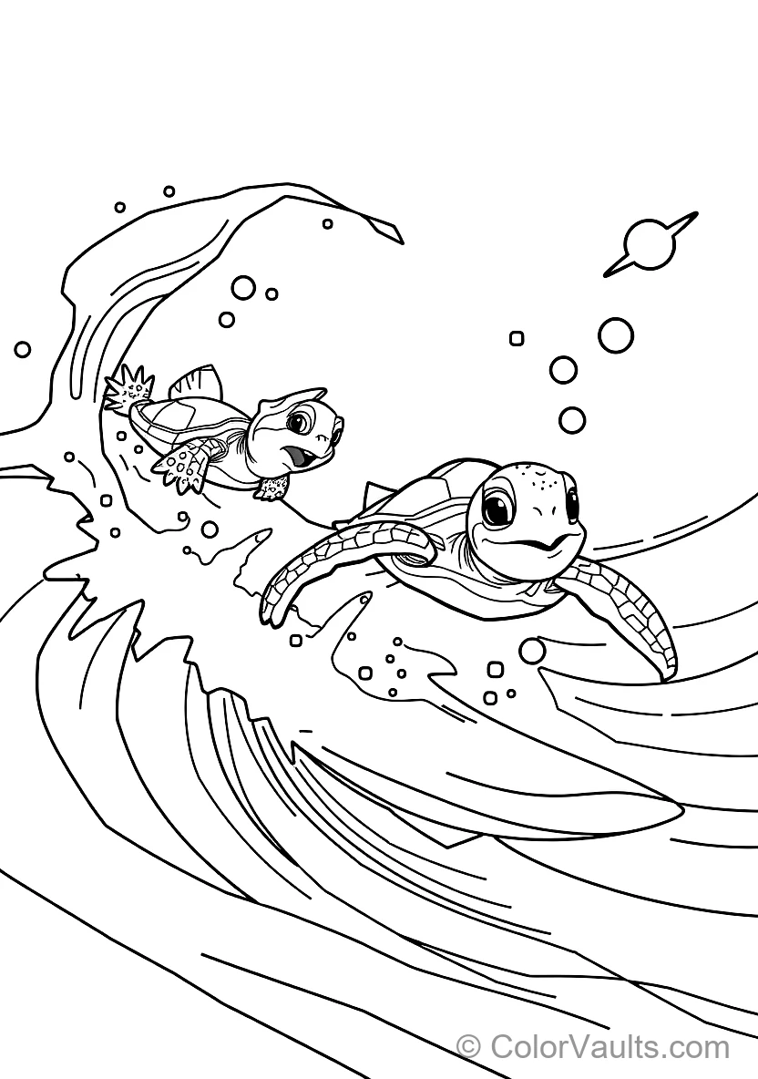 Crush the Sea Turtle and Baby Squirt Riding (Scene 20)