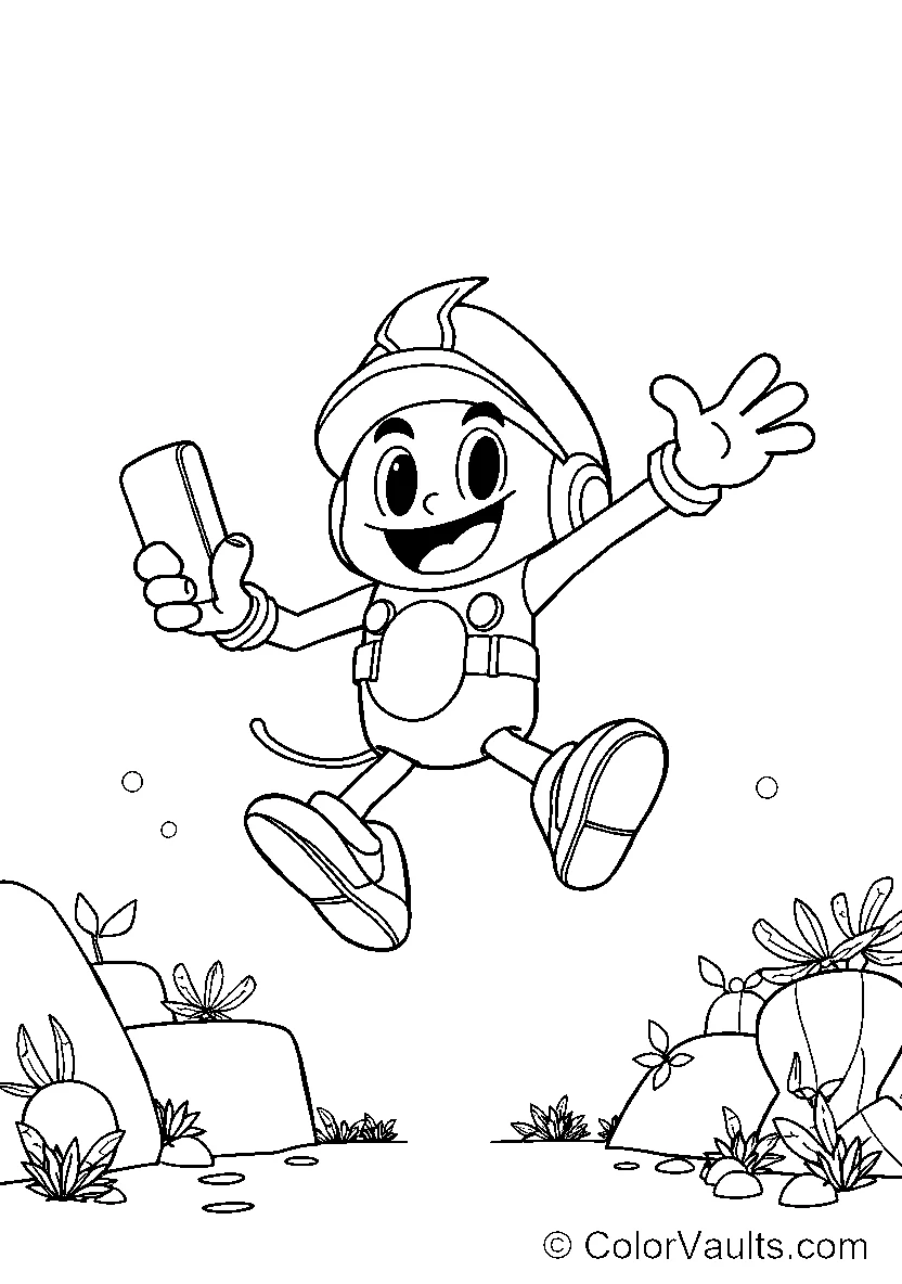 Firefighter Character in Action
