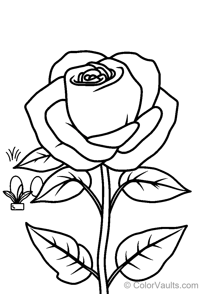 A Rose In Black And White