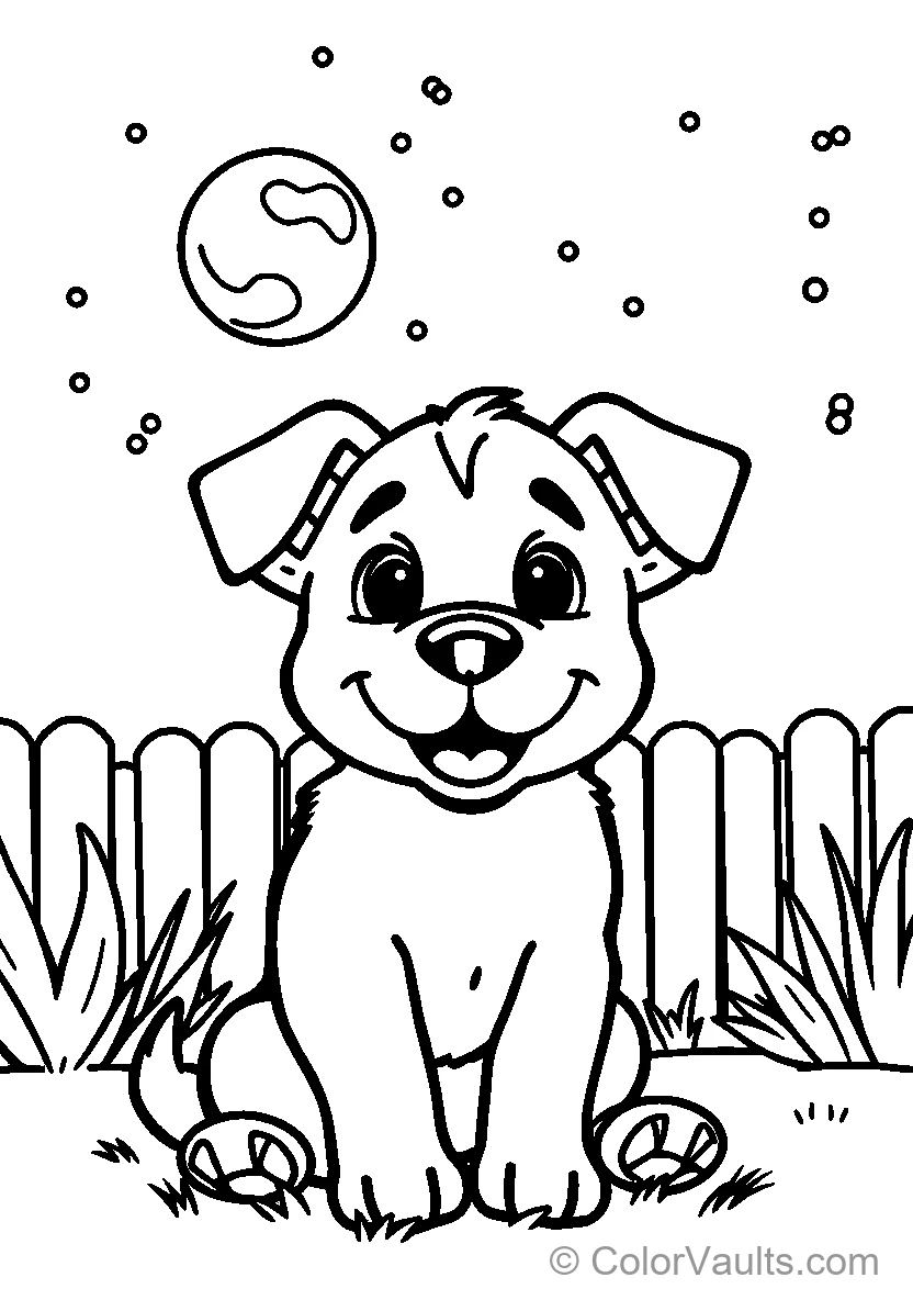 A Cheerful Dog In A Garden