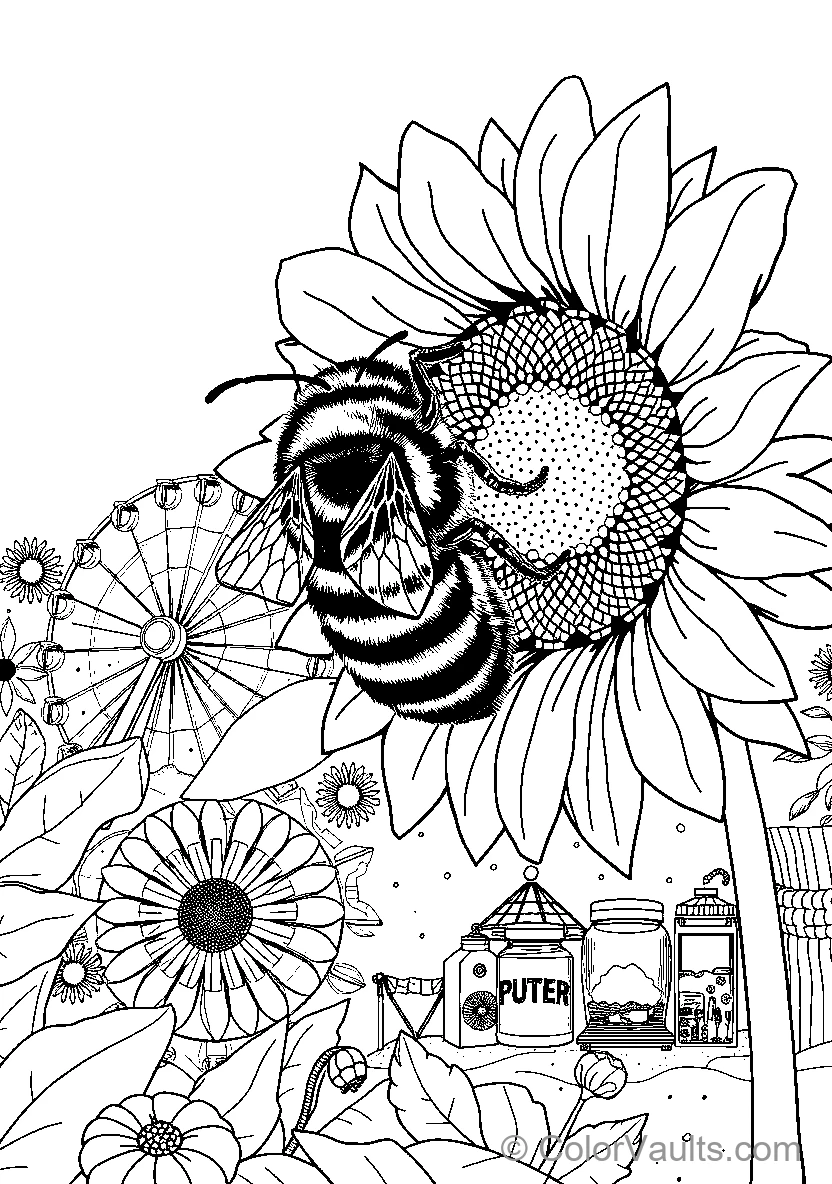 Bee On Sunflower