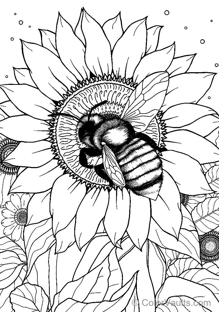 Bee On Sunflower (Scene 3)