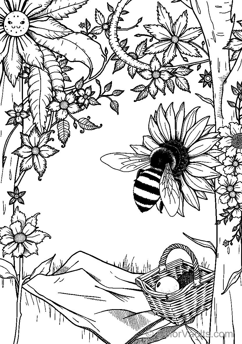Bee On Sunflower (Scene 13)